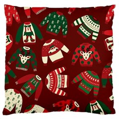 Ugly Sweater Wrapping Paper Standard Premium Plush Fleece Cushion Case (two Sides) by artworkshop