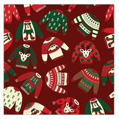 Ugly Sweater Wrapping Paper Square Satin Scarf (36  X 36 ) by artworkshop