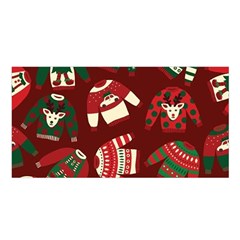 Ugly Sweater Wrapping Paper Satin Shawl 45  X 80  by artworkshop