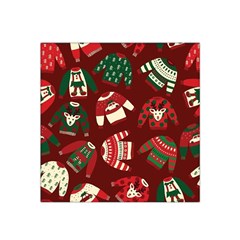 Ugly Sweater Wrapping Paper Satin Bandana Scarf 22  X 22  by artworkshop