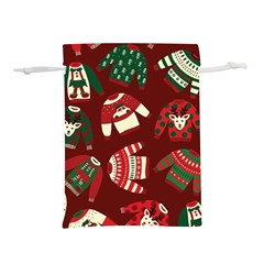 Ugly Sweater Wrapping Paper Lightweight Drawstring Pouch (l)