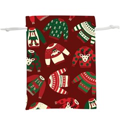 Ugly Sweater Wrapping Paper Lightweight Drawstring Pouch (xl) by artworkshop