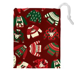 Ugly Sweater Wrapping Paper Drawstring Pouch (4xl)