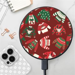 Ugly Sweater Wrapping Paper Wireless Fast Charger(black)