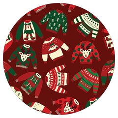 Ugly Sweater Wrapping Paper Round Trivet