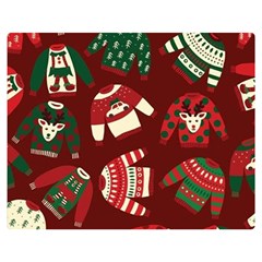 Ugly Sweater Wrapping Paper Premium Plush Fleece Blanket (medium)