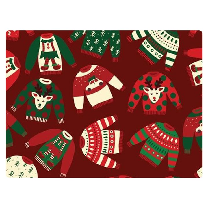 Ugly Sweater Wrapping Paper Two Sides Premium Plush Fleece Blanket (Extra Small)