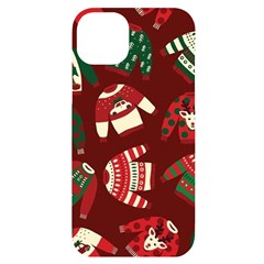 Ugly Sweater Wrapping Paper Iphone 14 Plus Black Uv Print Case by artworkshop