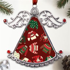 Ugly Sweater Wrapping Paper Metal Angel With Crystal Ornament