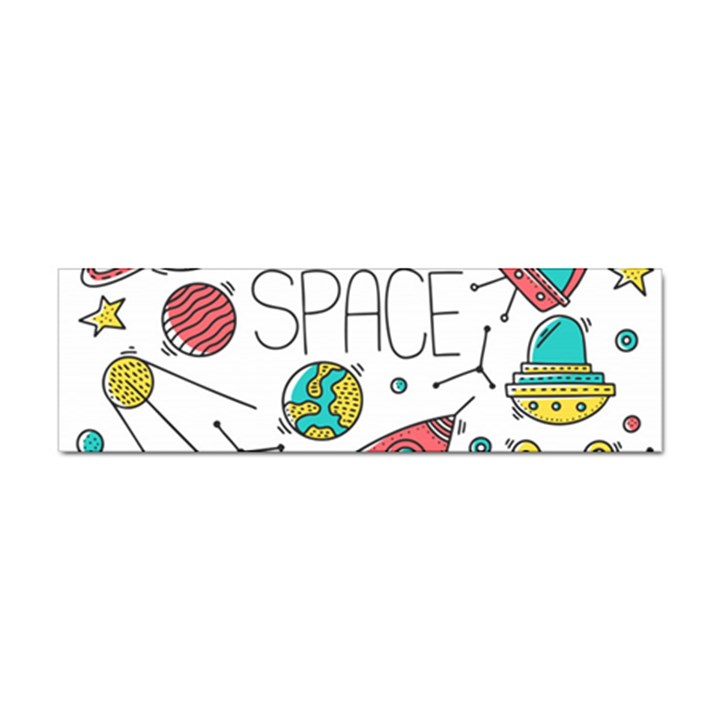 Space Cosmos Seamless Pattern Seamless Pattern Doodle Style Sticker Bumper (10 pack)