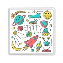 Space Cosmos Seamless Pattern Seamless Pattern Doodle Style Memory Card Reader (square) by Hannah976