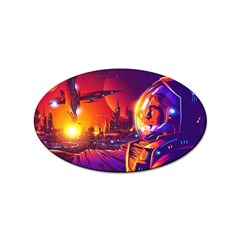 Far Future Human Colonization Sticker Oval (100 Pack) by Hannah976