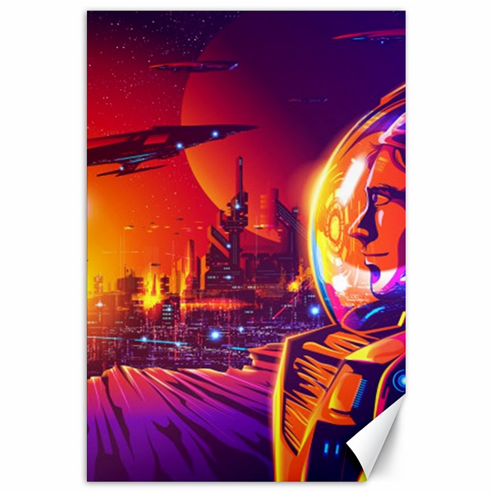 Far Future Human Colonization Canvas 20  x 30 