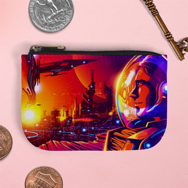 Far Future Human Colonization Mini Coin Purse