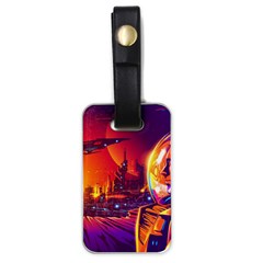 Far Future Human Colonization Luggage Tag (one Side) by Hannah976