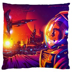 Far Future Human Colonization Standard Premium Plush Fleece Cushion Case (two Sides) by Hannah976