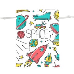 Space Cosmos Seamless Pattern Seamless Pattern Doodle Style Lightweight Drawstring Pouch (xl) by Hannah976