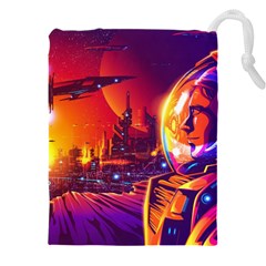 Far Future Human Colonization Drawstring Pouch (4xl) by Hannah976