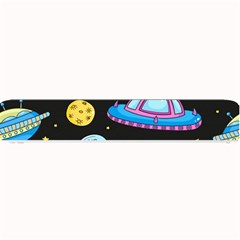 Seamless Pattern With Space Objects Ufo Rockets Aliens Hand Drawn Elements Space Small Bar Mat by Hannah976