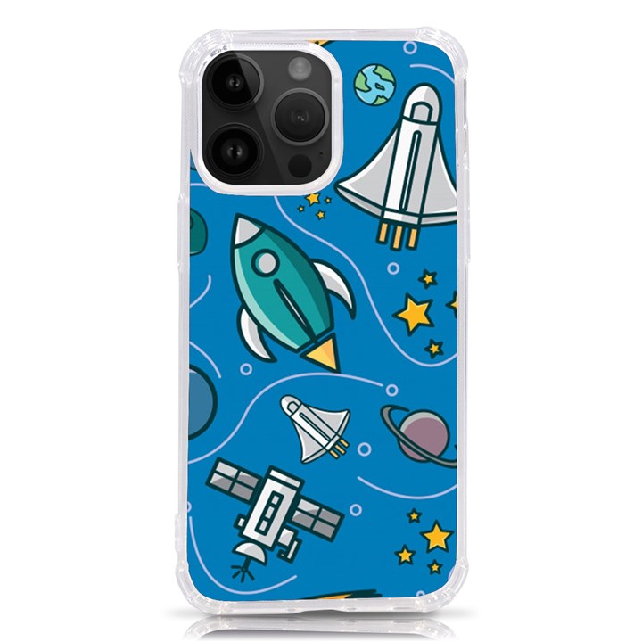 About Space Seamless Pattern iPhone 14 Pro Max TPU UV Print Case