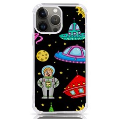 Seamless Pattern With Space Objects Ufo Rockets Aliens Hand Drawn Elements Space Iphone 13 Pro Max Tpu Uv Print Case by Hannah976