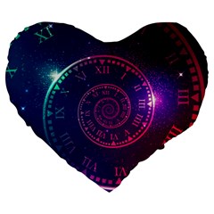 Time Machine Large 19  Premium Heart Shape Cushions by Hannah976