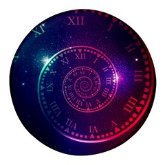 Time Machine Round Glass Fridge Magnet (4 Pack) by Hannah976