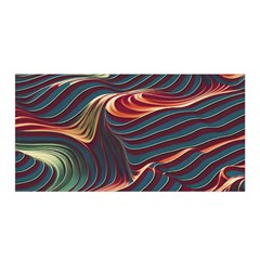 Dessert Storm Wave  pattern  Satin Wrap 35  X 70  by coffeus