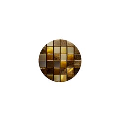 Golden Mosaic Tiles  1  Mini Buttons by essentialimage