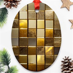 Golden Mosaic Tiles  Ornament (oval)