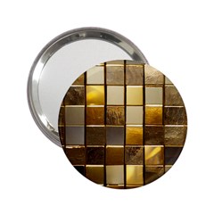 Golden Mosaic Tiles  2 25  Handbag Mirrors by essentialimage