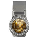 Golden Mosaic Tiles  Money Clips (CZ)  Front