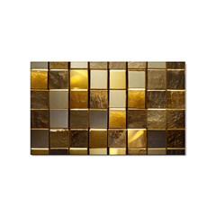 Golden Mosaic Tiles  Sticker (rectangular) by essentialimage