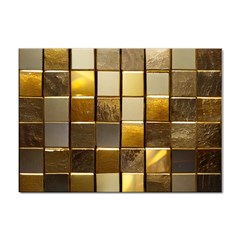 Golden Mosaic Tiles  Sticker A4 (10 Pack) by essentialimage