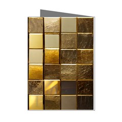 Golden Mosaic Tiles  Mini Greeting Cards (pkg Of 8) by essentialimage