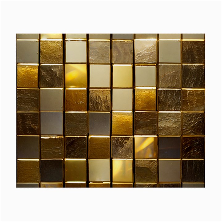 Golden Mosaic Tiles  Small Glasses Cloth