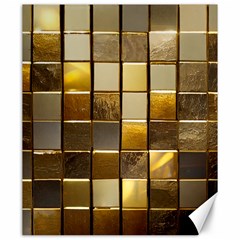 Golden Mosaic Tiles  Canvas 20  X 24  by essentialimage