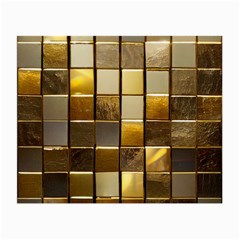 Golden Mosaic Tiles  Small Glasses Cloth (2 Sides) by essentialimage