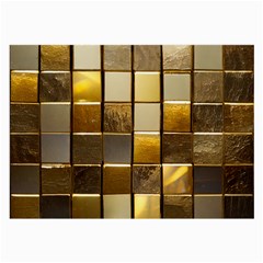 Golden Mosaic Tiles  Large Glasses Cloth (2 Sides) by essentialimage