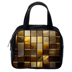 Golden Mosaic Tiles  Classic Handbag (one Side) by essentialimage