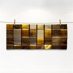 Golden Mosaic Tiles  Hand Towel by essentialimage