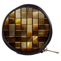 Golden Mosaic Tiles  Mini Makeup Bag by essentialimage