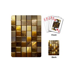 Golden Mosaic Tiles  Playing Cards Single Design (mini) by essentialimage