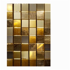 Golden Mosaic Tiles  Small Garden Flag (two Sides) by essentialimage