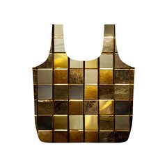 Golden Mosaic Tiles  Full Print Recycle Bag (s) by essentialimage