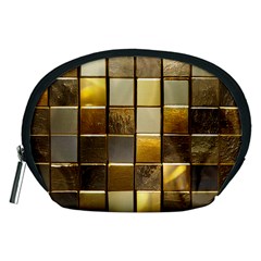 Golden Mosaic Tiles  Accessory Pouch (medium) by essentialimage