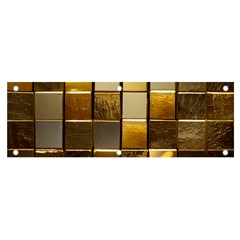 Golden Mosaic Tiles  Banner And Sign 6  X 2  by essentialimage