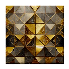 Golden Mosaic Tiles  Tile Coaster by essentialimage365