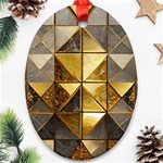 Golden Mosaic Tiles  Ornament (Oval) Front