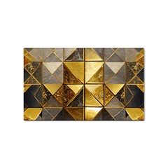 Golden Mosaic Tiles  Sticker (rectangular) by essentialimage365